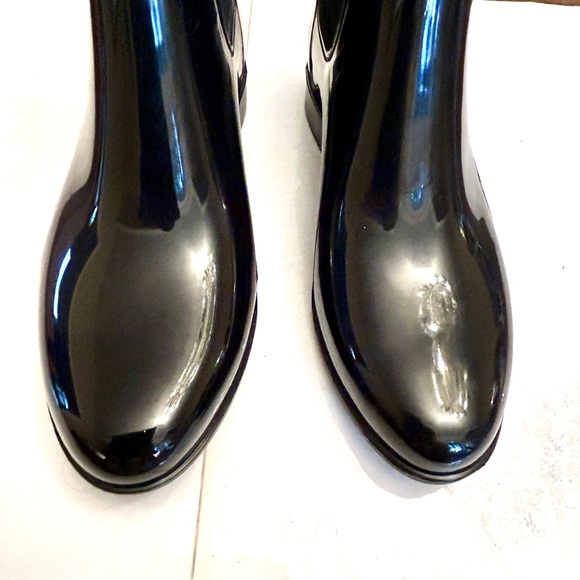 Sam Edelman Black Tinsley 
Short Gloss Ankle Rain
Winter Boots Women Size 8M - Picture 2 of 10